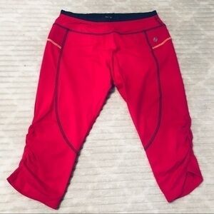 LIJA Hot Pink Crop Running Tights Leggings